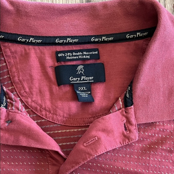 Gary Player Men's Red Maroon Golf  Polo T- Shirt XXL - Picture 2 of 4